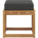  Klupa za sjedenje Prirodna i antracit 43 x 43 x 37 cm | shoptok.hr