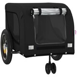 vidaXL Kolesarska prikolica za hišne ljubljenčke črna | Shoptok.si