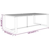 Vanjski blagovaonski stol antracit 120 x 60 x 66 cm aluminijski | shoptok.hr