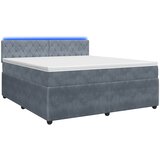  Boxspring krevet s madracem Tamnosiva 140 x 190 cm Baršun 144 x 190 x 100.5 cm | Shoptok.si