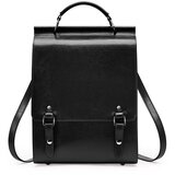 INF Nastavljiva usnjena torba za na ramo - vintage nahrbtnik iz kravje kože za šolo in vsakodnevno uporabo Black, (21822000) | Shoptok.si