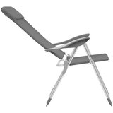  Zložljivi stoli za kampiranje 4 kosi sive barve aluminij | Shoptok.si