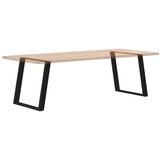  Noge za blagovaonski stol U-oblik 2 kom Crne 70 x (72-73) cm Čelik | shoptok.hr