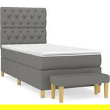 The Living Store Box spring postelja z vzmetnico temno siva 80x200 cm blago - Box Spring Postelja, (21521650) | Shoptok.si