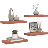  Stenska polica 4 pcs Rdeča 50 x 23 x 4 cm Konstruiran les, (5000200402) | Shoptok.si