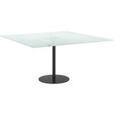 Stolna ploča bijela 80x80 cm 6 mm staklena s mramornim uzorkom | shoptok.hr