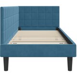  Kutni okvir kreveta s uzglavljem Plava 80 cm x 200 cm Baršun | shoptok.hr