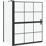  Ekran za kadu i tuš Crna i prozirna 100 x 68 x 128 cm | Eponuda.com