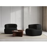 Micadoni Home Črn fotelj iz tkanine bouclé Jenny – | Shoptok.si
