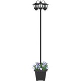 Lampa sa tri glave Crna 32 x 32 x 188 cm Aluminij i ABS | shoptok.hr
