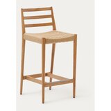 Kave Home Barska stolica od punog hrasta u prirodnoj boji (visine sjedala 70 cm) Analy – | shoptok.hr