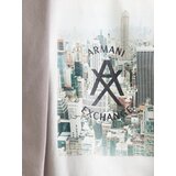 Armani Exchange Majica svetlo modra / siva / črna / off-bela | Shoptok.si