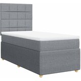  Okvir kreveta s oprugama i madrac svjetlosivi 80x200cm tkanina | shoptok.hr