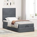 vidaXL okvir kreveta s madracima tamnosivi 80x200cm baršunasti | shoptok.hr