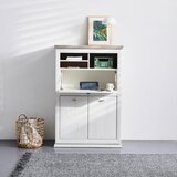 Hom`in pisalnik leseni material siva, bela | Shoptok.si