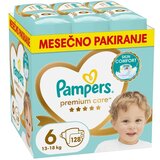 Pampers plenice Premium Care, velikost 6 (13 - 18 kg), 128 kosov | Shoptok.si