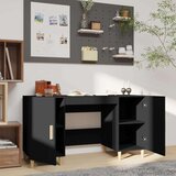  Radni stol crni 140 x 50 x 75 cm od konstruiranog drva | shoptok.hr