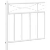  Metalni okvir za krevet s uzglavljem bijeli 80x200 cm | Eponuda.ba