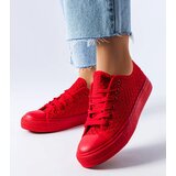 Gemre Red woven fabric sneakers Thibodeau | Shoptok.si
