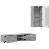  Set TV komoda Zidne FLORIN 3 pcs Siva Sonoma Konstruirano drvo | shoptok.hr