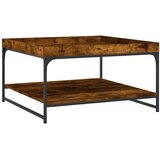  Stolić za kavu boja hrasta 80 x 80 x 45 cm od drva i željeza | Eponuda.com