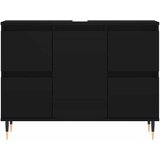  Kupaonski ormarić crni 80 x 33 x 60 cm od konstruiranog drva | Eponuda.ba