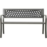  Vrtna klupa 125 cm čelična siva | Eponuda.com