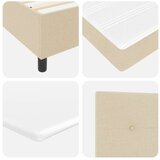  Krevet s Box Springom s Madracem i LED Bež 80x200 cm Tkanina | shoptok.hr