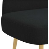  Oblikovana klupa s naslonjačem Crna 110 x 60 x 76 cm Poliester | Eponuda.com