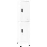 vidaXL omara s ključavnico bela 38x45x180 cm jeklo | Shoptok.si