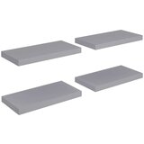 vidaXL Stenske police 4 kosi sive 50x23x3,8 cm MDF | Shoptok.si