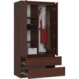 AKORD Garderobna Omara, 2 Vrata In 2 Predala, Wenge, (5000331717) | Shoptok.si