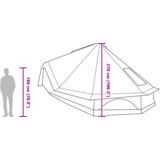 vidaXL Družinski šotor tipi zeleni 10 oseb vodoodporen | Shoptok.si