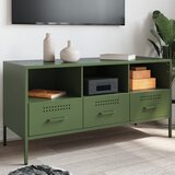 Furnova TV omarica olivno zelena 100,5x39x50,5 cm jeklo, (21924942) | Shoptok.si