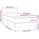 Box spring krevet s madracem tamnosivi 100x200 cm baršunasti | shoptok.hr