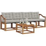  Set vanjskih sofa 5 kom. Prirodna i svijetlo siva | shoptok.hr