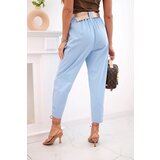 Kesi Włoski Summer Punto trousers with leg closure blue | Shoptok.si