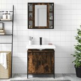  2-dijelni set kupaonskog namještaja dimljena boja hrasta drveni | shoptok.hr