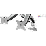 Icybox 2-struki Stolni nosač za monitor 25,4 cm (10) - 81,3 cm (32) Mogučnost savijana, Podesiv po visini, Mogučnost okretanja, Vrtlj | Eponuda.ba