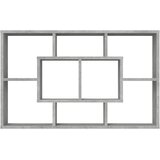  Zidna polica siva boja betona 85x16x52,5 cm konstruirano drvo | shoptok.hr