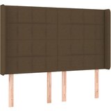 Maison Chic vzglavna omarica - nočna omarica - posteljna omarica z ušesi temno rjavo 147x16x118/128 cm blago, (21711825) | Shoptok.si