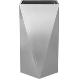 vidaXL Cvetlično korito srebrna 40 x 40 x 75 cm Cinkana jeklena | Shoptok.si