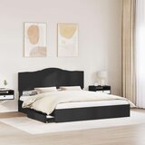 vidaXL Krevetna konstrukcija Crna 200 x 200 cm Konstruirano drvo | shoptok.hr
