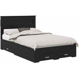  Krevetna konstrukcija Crni hrast 135 x 190 cm Konstruirano drvo | shoptok.hr
