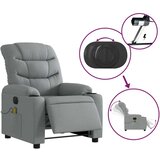 vidaXL Električni masažni naslanjač svetlo sivo blago | Shoptok.si