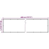 Balkonski zaslon za privatnost antracit 400 x 90 cm PVC | shoptok.hr
