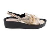 GOODIN Gold wedge sandals with leather insole | Shoptok.si