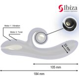 Ibiza Vibrator Rabbit Twister Stimulator & Rotation | Shoptok.si