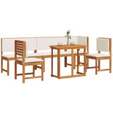  6-dijelni set za objedovanje u vrtu s jastučićima od akacije | shoptok.hr
