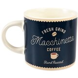 Rex London Temno modro-kremno bela keramična skodelica 350 ml Macchinetta – Cene